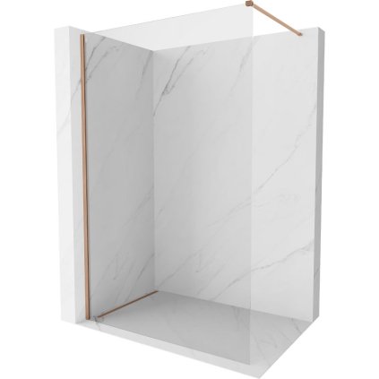 Mexen, Mexen Kioto-X sprchová stena 90 x 200 cm, priehľadná 10 mm, brúsená meď - 800-090-101-65-00-X