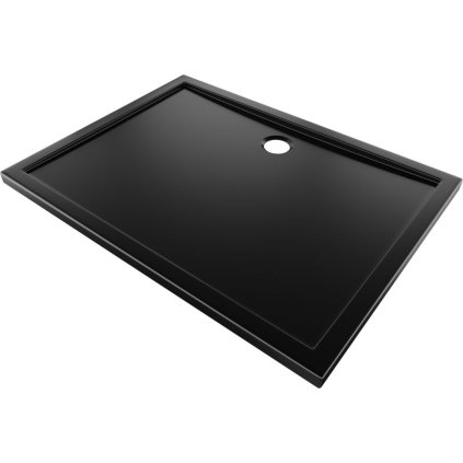Mexen, Mexen Flow obdĺžniková sprchová vanička slim 100 x 95 cm, čierna matná, 46R709510