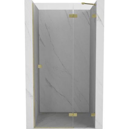 Mexen, Mexen Lunar pravé otočné sprchové dvere 85 cm, transparentné, brúsené zlaté - 834-085-000-55-00-P