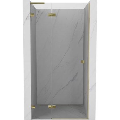 Mexen, Mexen Lunar L výklopné ľavé sprchové dvere 70 cm, transparentné, zlaté - 834L-070-000-50-00-L