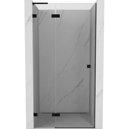 Mexen, Mexen Lunar L Otočné ľavé sprchové dvere 105 cm, transparentné, čierne - 834L-105-000-70-00-L