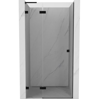 Mexen, Mexen Lunar L Otočné ľavé sprchové dvere 110 cm, transparentné, čierne - 834L-110-000-70-00-L