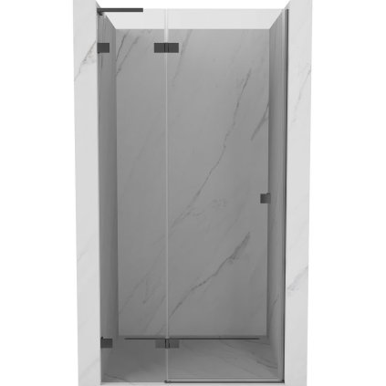 Mexen, Mexen Lunar L výklopné sprchové dvere ľavé 85 cm, transparentné, pištoľový kov - 834L-085-000-95-00-L