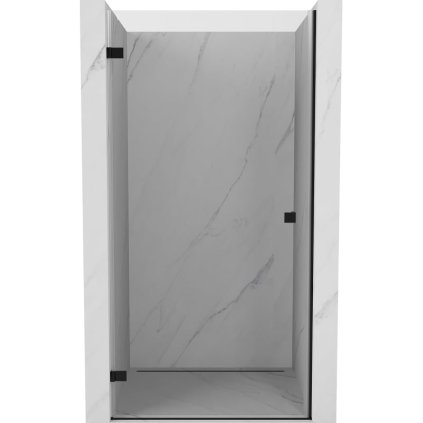 Mexen, Mexen Lunar-B výklopné sprchové dvere ľavé 85 cm, transparentné, čierne - 832-085-000-70-00-L