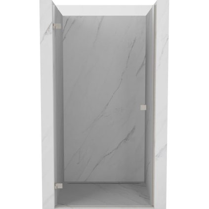 Mexen, Mexen Lunar-B Otočné ľavé sprchové dvere 85 cm, transparentné, brúsený nikel - 832-085-000-97-00-L