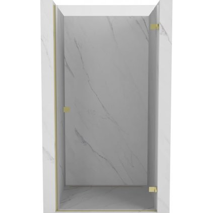Mexen, Mexen Lunar-B výklopné pravé sprchové dvere 85 cm, transparentné, zlaté - 832-085-000-50-00-P