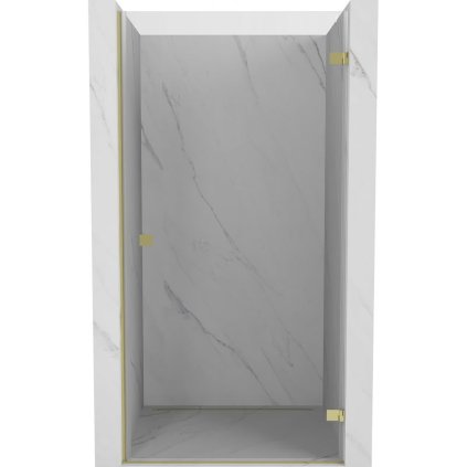 Mexen, Mexen Lunar-B výklopné pravé sprchové dvere 95 cm, transparentné, zlaté - 832-095-000-50-00-P