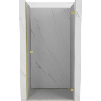 Mexen, Mexen Lunar-B pravé otočné sprchové dvere 85 cm, transparentné, brúsené zlaté - 832-085-000-55-00-P