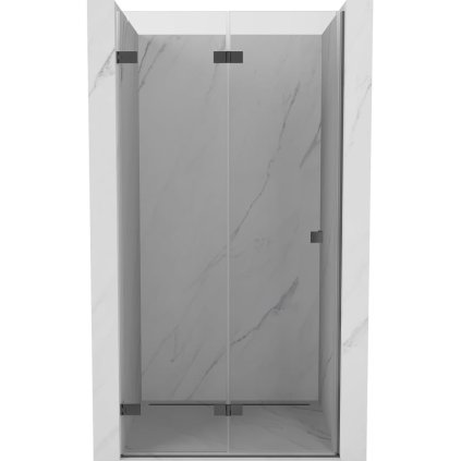 Mexen, Mexen Lunar-F skladacie ľavé sprchové dvere 85 cm, transparentné, pištoľový kov - 836-085-000-95-00-L