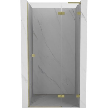 Mexen, Mexen Lunar L sprchové dvere pravé 120 cm, transparentné, brúsené zlaté - 834L-120-000-55-00-P