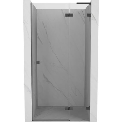 Mexen, Mexen Lunar L pravé otočné sprchové dvere 85 cm, priehľadné, pištoľovo šedé kartáčované - 834L-085-000-66-00-P