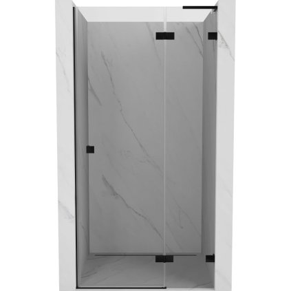 Mexen, Mexen Lunar L Otočné pravé sprchové dvere 100 cm, transparentné, čierne - 834L-100-000-70-00-P