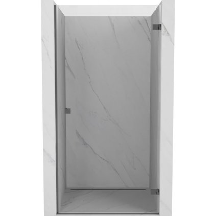 Mexen, Mexen Lunar-B výklopné pravé sprchové dvere 85 cm, transparentné, pištoľový kov - 832-085-000-95-00-P