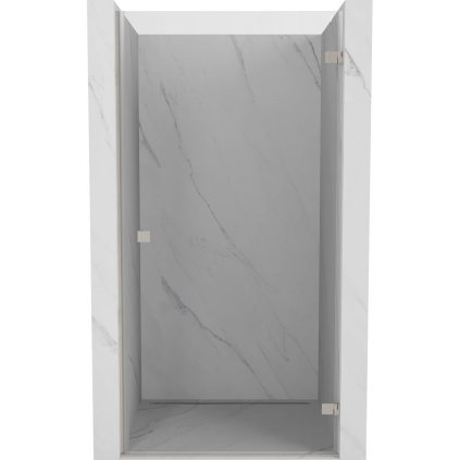 Mexen, Mexen Lunar-B otočné pravé sprchové dvere 85 cm, priehľadné, brúsený nikel - 832-085-000-97-00-P