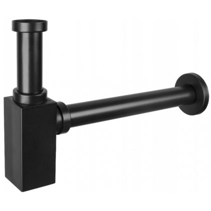 Mexen Kvadrat sifón umývadlový-polsifón, Čierna, 79960-70