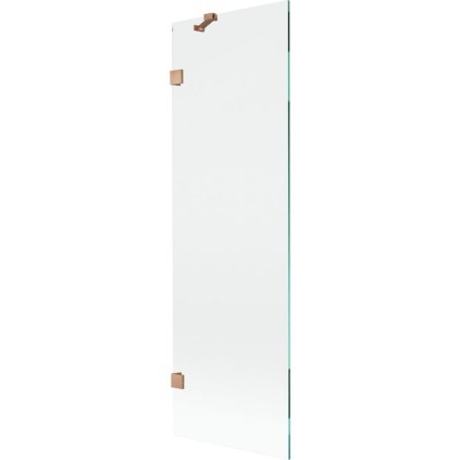 Mexen, Mexen Lunar 1-krídlová vaňová zástena 60 x 150 cm, transparentná, brúsená meď - 897-060-000-65-00