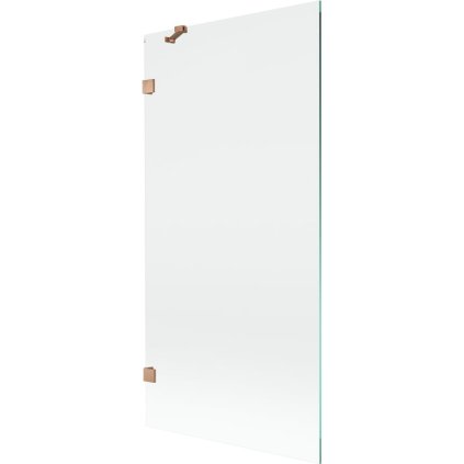 Mexen, Mexen Lunar 1-krídlová vaňová zástena 90 x 150 cm, transparentná, brúsená meď - 897-090-000-65-00