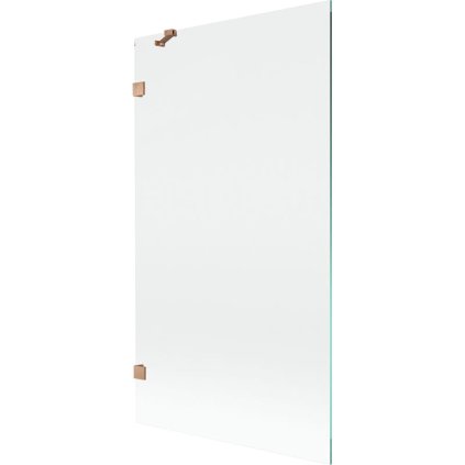 Mexen, Mexen Lunar 1-krídlová vaňová zástena 100 x 150 cm, transparentná, brúsená meď - 897-100-000-65-00