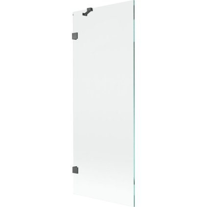 Mexen, Mexen Lunar 1-krídlová vaňová zástena 70 x 150 cm, transparentná, pištoľovo šedá kartáčovaná - 897-070-000-66-00
