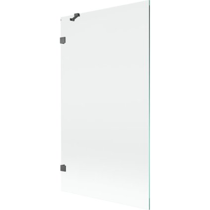 Mexen, Mexen Lunar 1-krídlová vaňová zástena 100 x 150 cm, transparentná, pištoľovo šedá kartáčovaná - 897-100-000-66-00