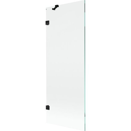 Mexen, Mexen Lunar 1-krídlová vaňová zástena 70 x 150 cm, transparentná, čierna - 897-070-000-70-00