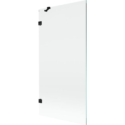 Mexen, Mexen Lunar 1-krídlová vaňová zástena 90 x 150 cm, transparentná, čierna - 897-090-000-70-00