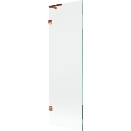 Mexen, Mexen Lunar L 1-krídlová vaňová zástena 60 x 150 cm, transparentná, ružové zlato - 897L-060-000-60-00