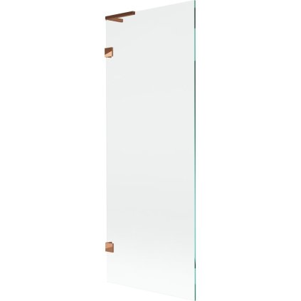 Mexen, Mexen Lunar L 1-krídlová vaňová zástena 70 x 150 cm, transparentná, ružové zlato - 897L-070-000-60-00