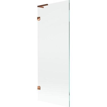 Mexen, Mexen Lunar L 1-krídlová vaňová zástena 70 x 150 cm, transparentná, ružové zlato - 897L-070-000-60-00