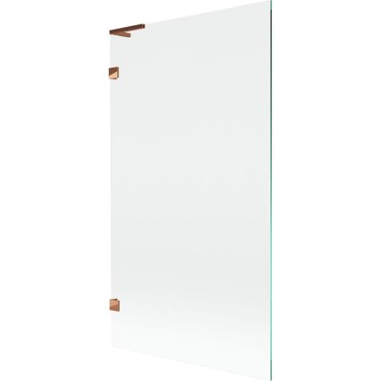 Mexen, Mexen Lunar L 1-krídlová vaňová zástena 100 x 150 cm, transparentná, ružové zlato - 897L-100-000-60-00