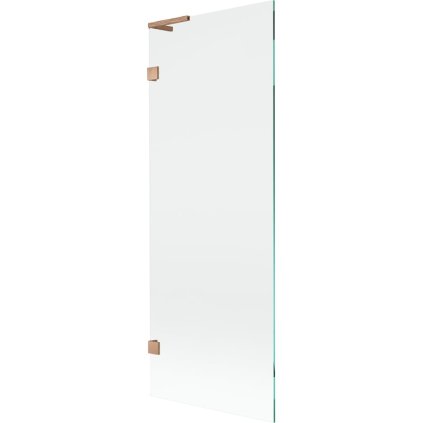 Mexen, Mexen Lunar L 1-krídlová vaňová zástena 70 x 150 cm, transparentná, brúsená meď - 897L-070-000-65-00