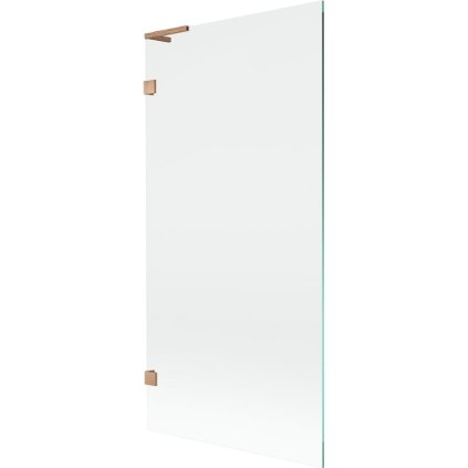 Mexen, Mexen Lunar L 1-krídlová vaňová zástena 90 x 150 cm, transparentná, brúsená meď - 897L-090-000-65-00
