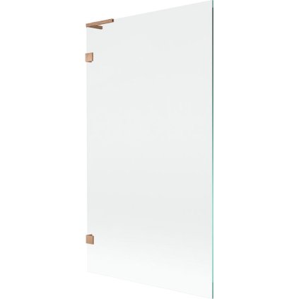 Mexen, Mexen Lunar L 1-krídlová vaňová zástena 100 x 150 cm, transparentná, brúsená meď - 897L-100-000-65-00