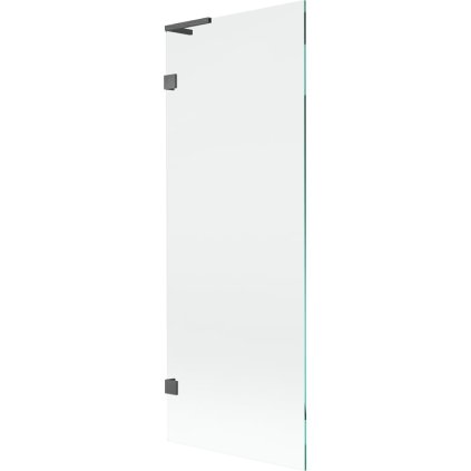 Mexen, Mexen Lunar L 1-krídlová vaňová zástena 70 x 150 cm, transparentná, pištoľovo šedá kartáčovaná - 897L-070-000-66-00