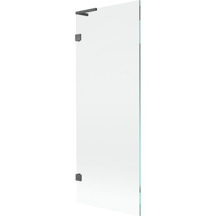 Mexen, Mexen Lunar L 1-krídlová vaňová zástena 70 x 150 cm, transparentná, pištoľovo šedá kartáčovaná - 897L-070-000-66-00
