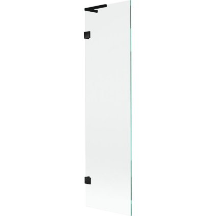 Mexen, Mexen Lunar L 1-krídlová vaňová zástena 50 x 150 cm, transparentná, čierna - 897L-050-000-70-00