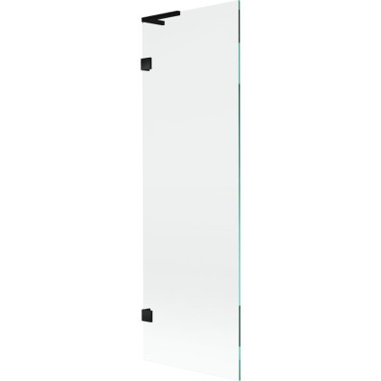 Mexen, Mexen Lunar L 1-krídlová vaňová zástena 60 x 150 cm, transparentná, čierna - 897L-060-000-70-00