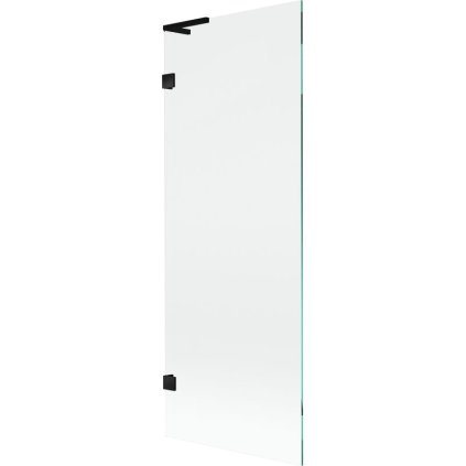 Mexen, Mexen Lunar L 1-krídlová vaňová zástena 70 x 150 cm, transparentná, čierna - 897L-070-000-70-00
