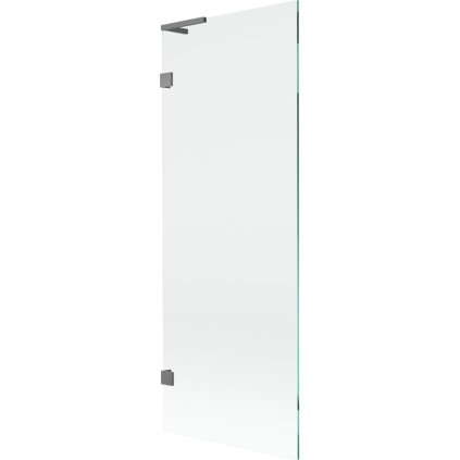 Mexen, Mexen Lunar L 1-krídlová vaňová zástena 70 x 150 cm, transparentná, pištoľový kov - 897L-070-000-95-00