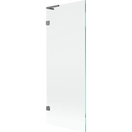 Mexen, Mexen Lunar L 1-krídlová vaňová zástena 70 x 150 cm, transparentná, pištoľový kov - 897L-070-000-95-00