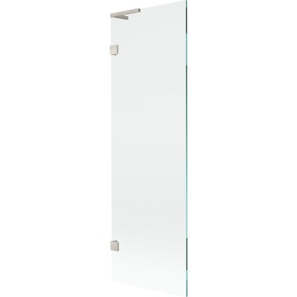Mexen, Mexen Lunar L 1-krídlová vaňová zástena 60 x 150 cm, transparentná, brúsený nikel - 897L-060-000-97-00