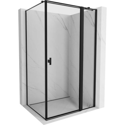 Mexen, Mexen Mist T pravostranný výklopný sprchový kút 70 x 80 cm, čierny rám - 8A4T-070-080-70-70-P