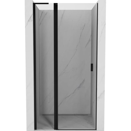 Mexen, Mexen Mist L Otočné sprchové dvere 95 cm, transparentné, čierne - 8A4L-095-000-70-00