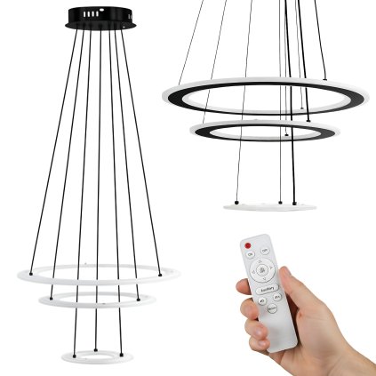 Toolight, LED stropné osvetlenie 46cm, G040-3CP, čierna, OSW-06307