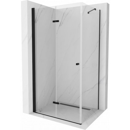 Mexen Lima, sprchovací kút 90 (dvere) x 100 (stena) cm, 6mm číre sklo, čierny profil, 856-090-100-70-00