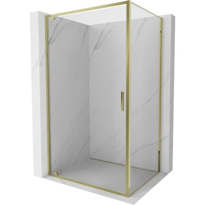 Mexen Exo, výklopný sprchový kút 100 x 70 cm, číre sklo, zlatá, 8181-100-070-50-00