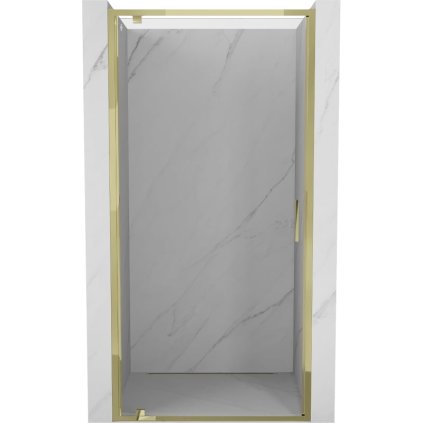 Mexen Exo, výklopné sprchové dvere 85 cm, číre sklo, zlatá, 8181-085-000-50-00