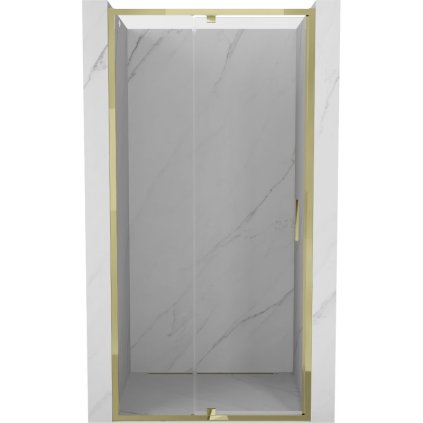 Mexen Exo, výklopné sprchové dvere 90 cm, číre sklo, zlatá, 819-090-000-50-00