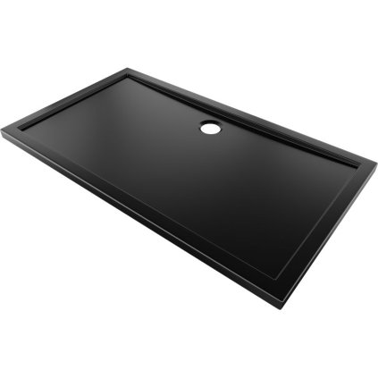 Mexen Flow Slim, obdĺžniková sprchová vanička 140 x 95 cm, čierna matná, 46R709514