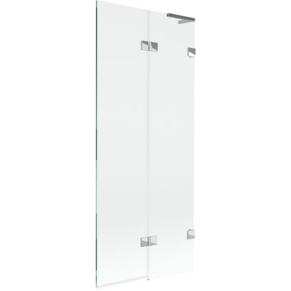 Mexen Lunar L, 2-krídlová vaňová zástena pravá 80 x 150 cm, číre sklo, chrómová, 897L-080-100-01-00-P